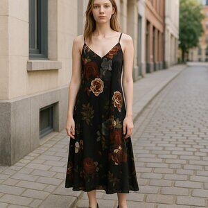 Soft Surroundings Sheer Floral Gown or Slip Dress Lingerie Ladies Medium